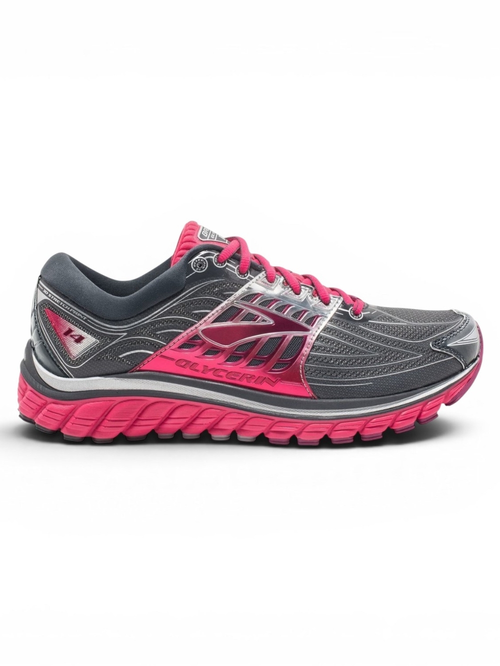Brooks Glycerin 14 Women's Running Sneakers Gray/Magenta Size 7.5 M Athletic